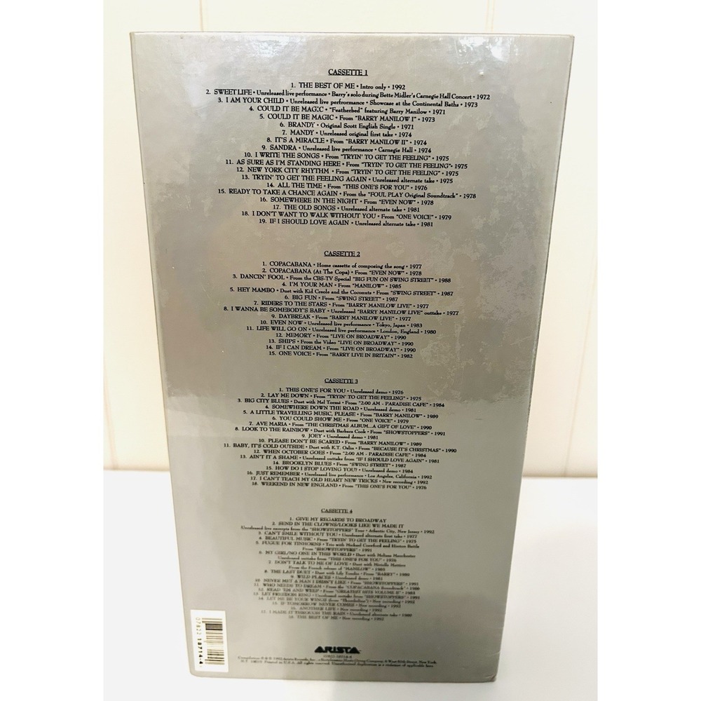 Barry Manilow Cassettes  Complete Collection And Then Some Set Of 4 Cassette NIB - Picture 3 of 4